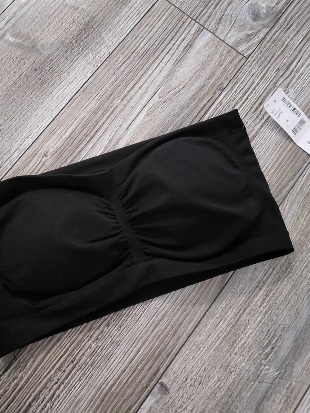 NWT Addition Elle Black Ruched Bandeau Bra Tube Top Plus Size